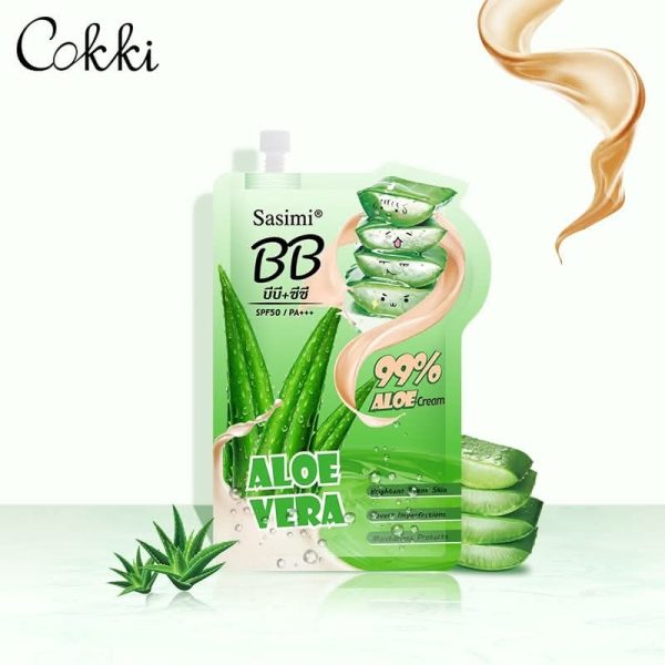 Sasimi Natural Aloe Vera Bb Foundation Cream 10ml